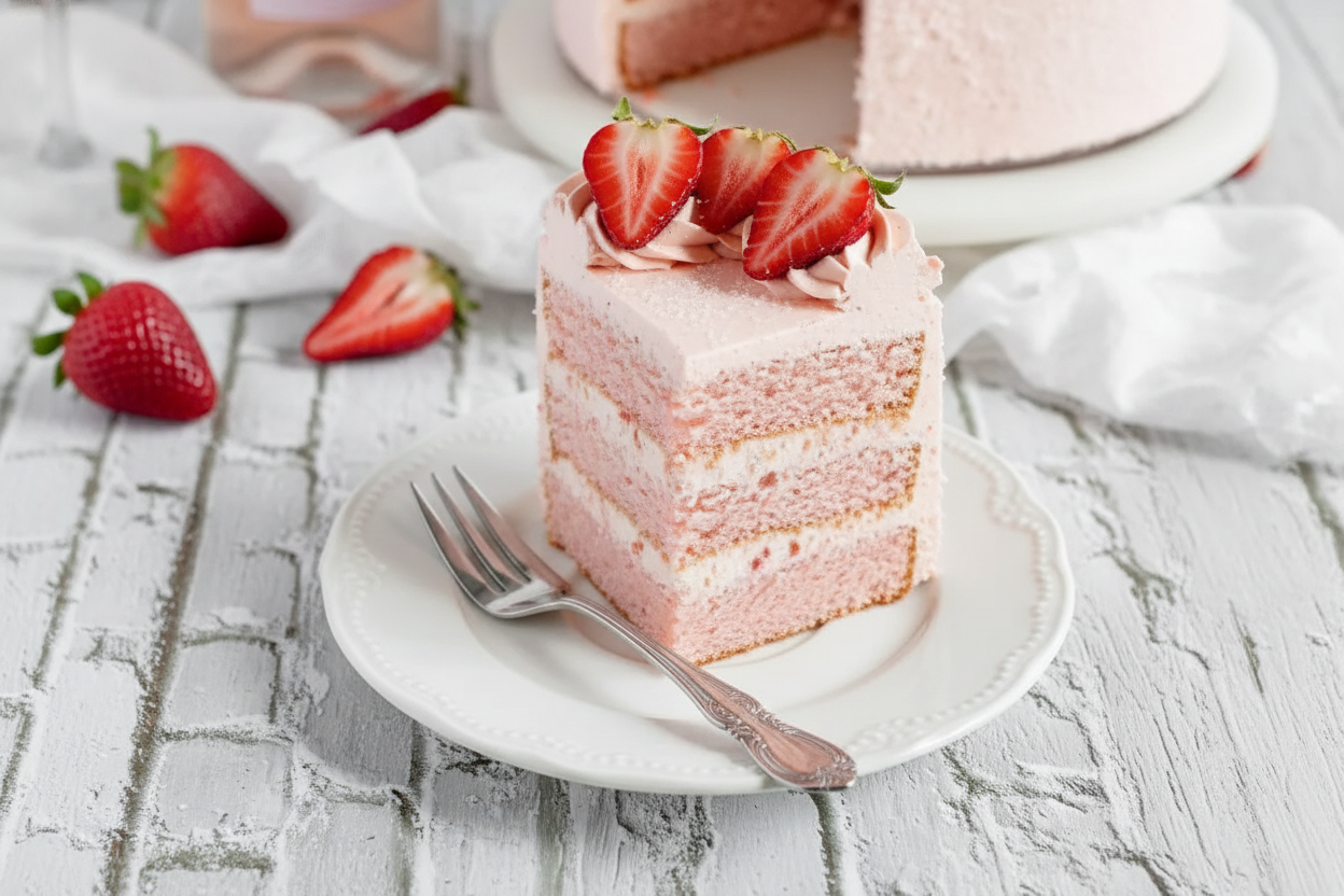 Gluten-Free Dairy-Free Pink Champagne Cake Recipe