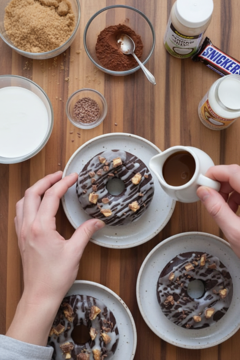 GF & Dairy-Free Snickers donuts
