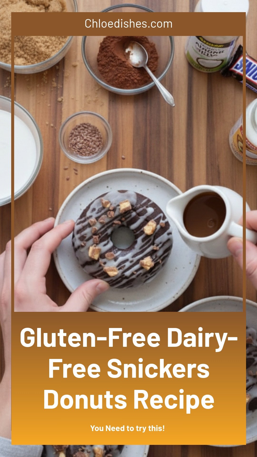 GF & Dairy-Free Snickers donuts