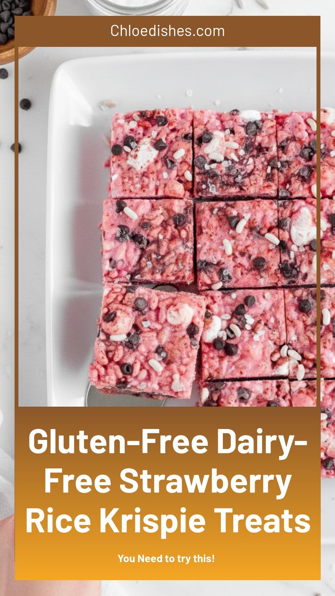 Strawberry Rice Krispie Treats (Gluten-Free & Dairy-Free)