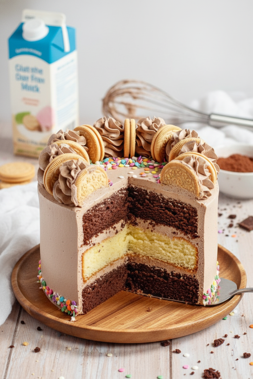 Vanilla Cake with Chocolate Frosting (GF & DF Option)