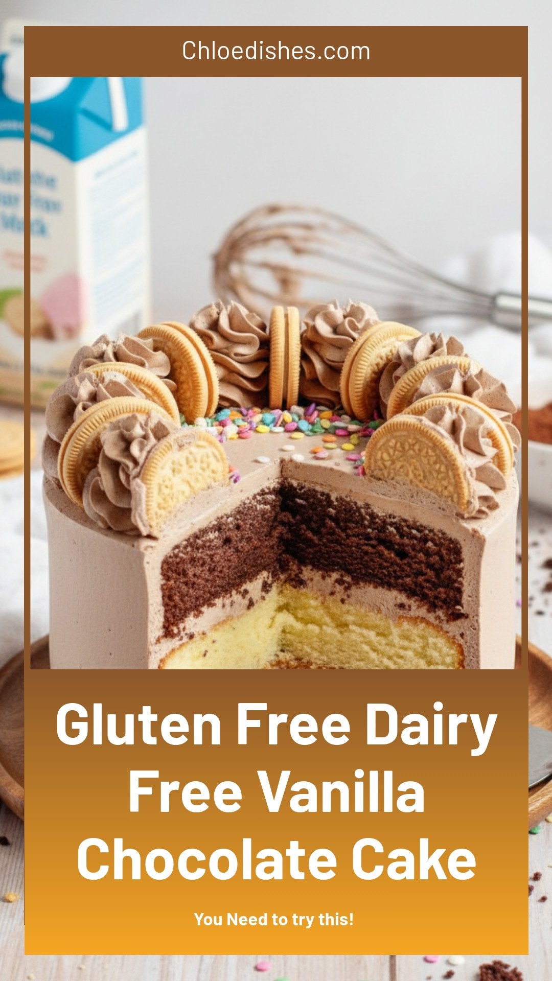 Vanilla Cake with Chocolate Frosting (GF & DF Option)