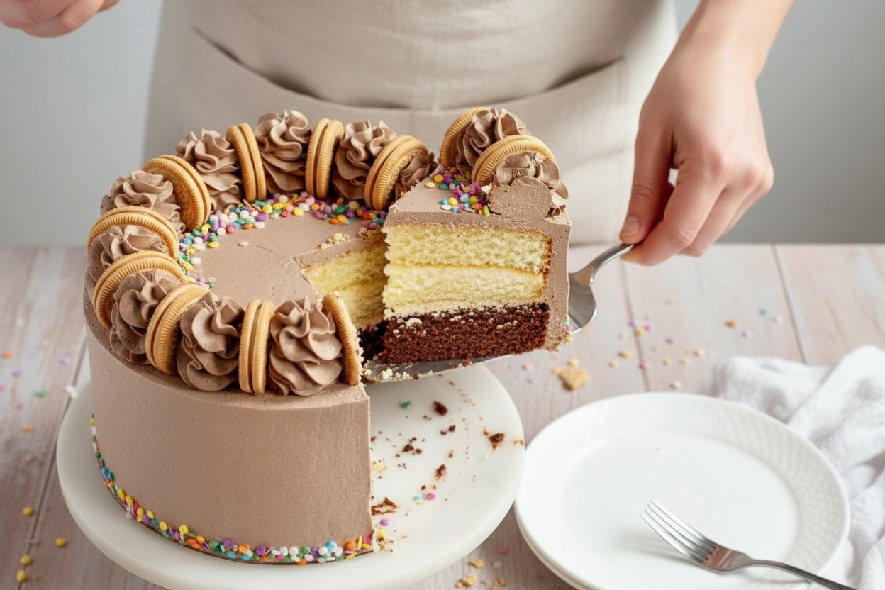 Gluten Free Dairy Free Vanilla Chocolate Cake