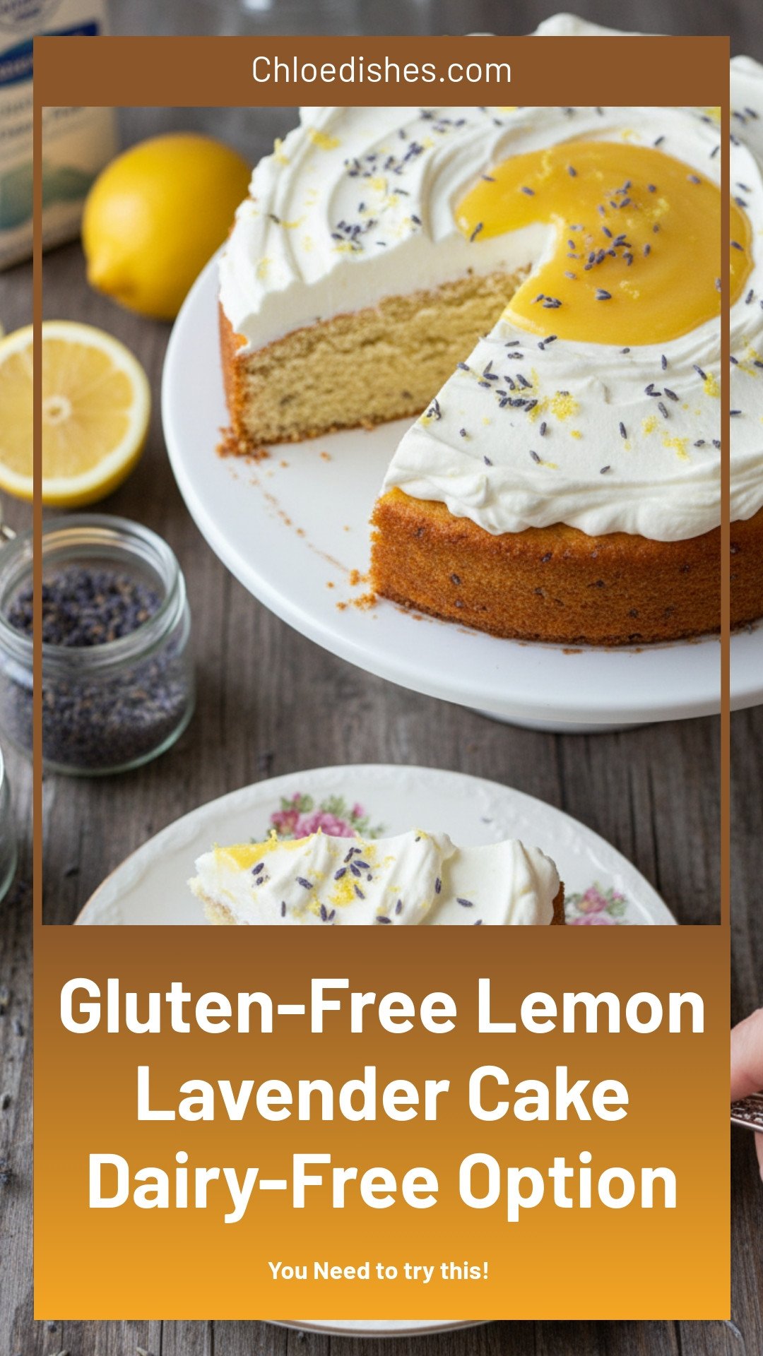 Lemon Lavender Cake (GF & DF Option)