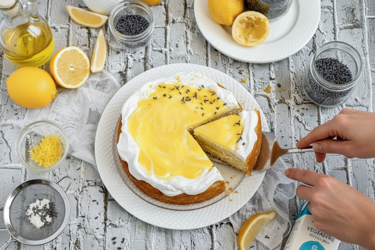 Gluten-Free Lemon Lavender Cake Dairy-Free Option