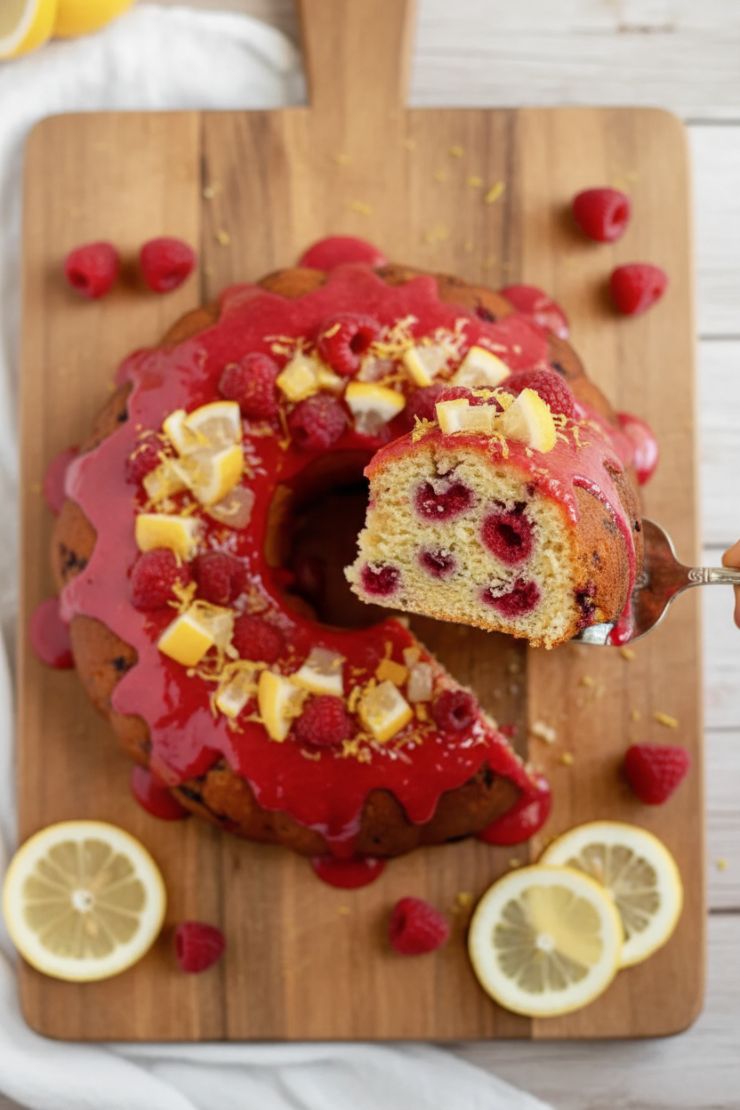 Lemon Raspberry Bundt Cake (GF & DF Option)
