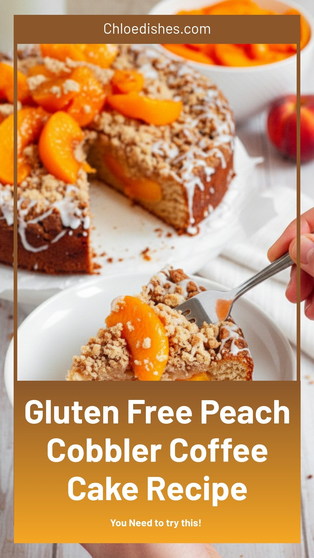 Gluten-Free Peach Cobbler Coffee Cake