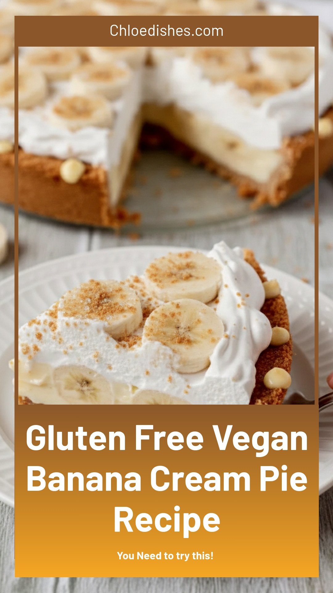 Vegan Banana Cream Pie (Gluten-Free Option)