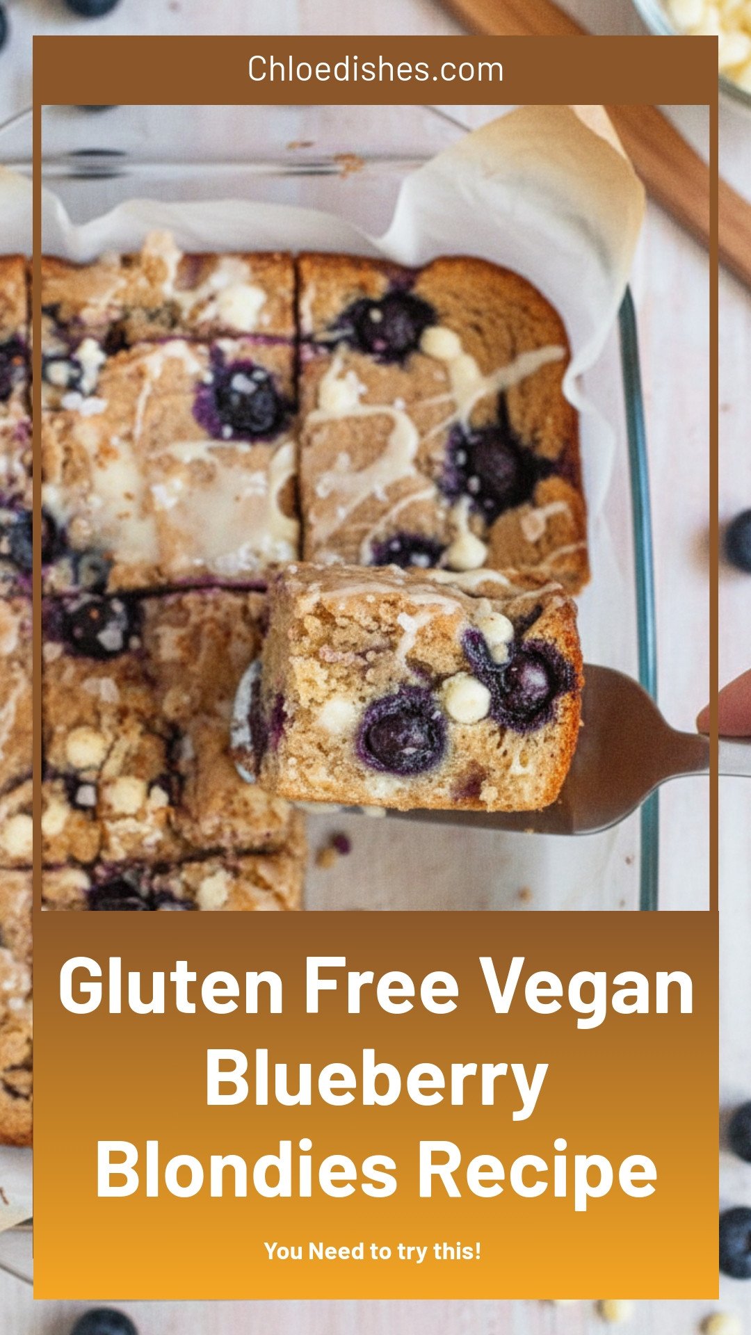 Blueberry Blondies (Gluten-Free & Vegan)