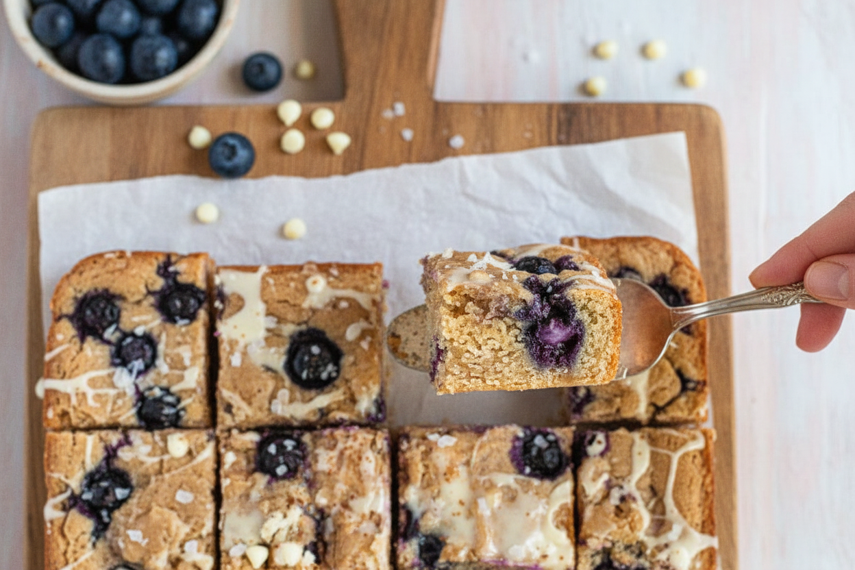 Gluten Free Vegan Blueberry Blondies Recipe