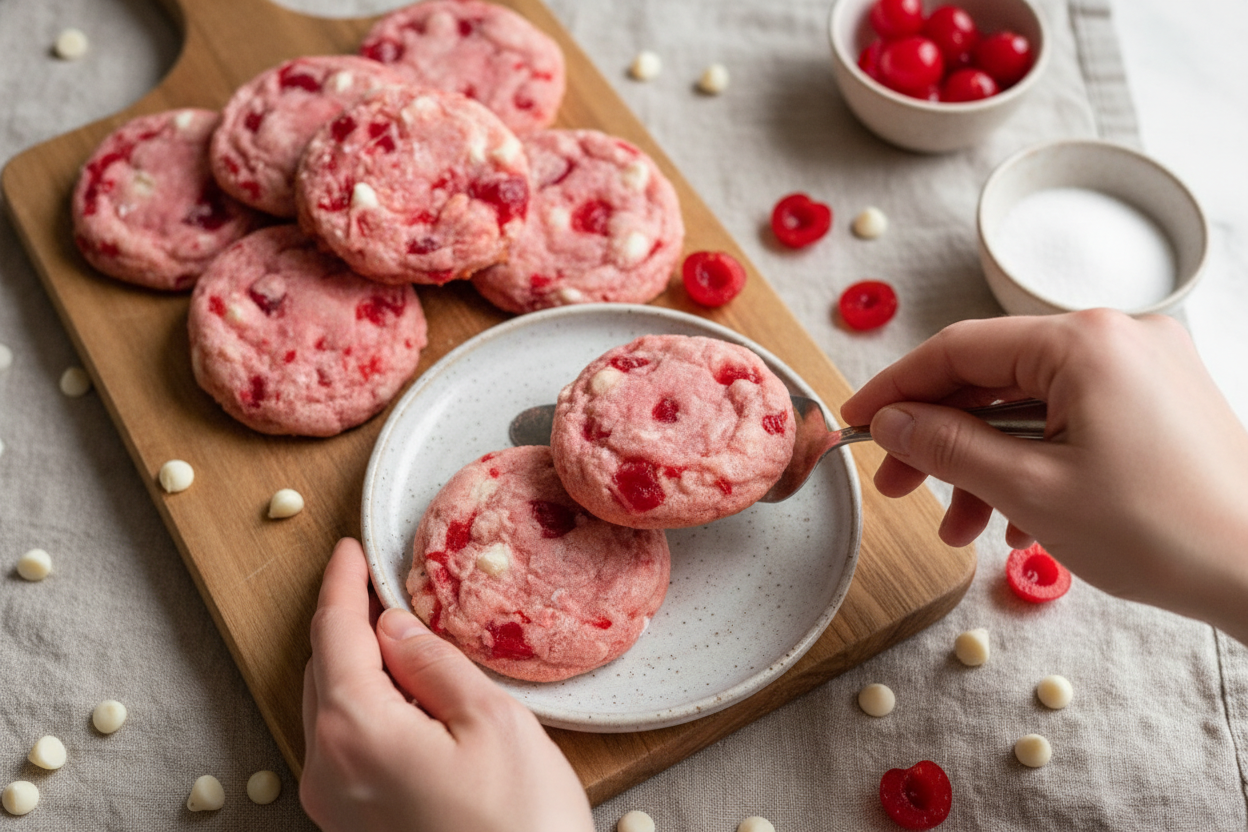 Gluten Free Vegan Cherry Chip Cookies
