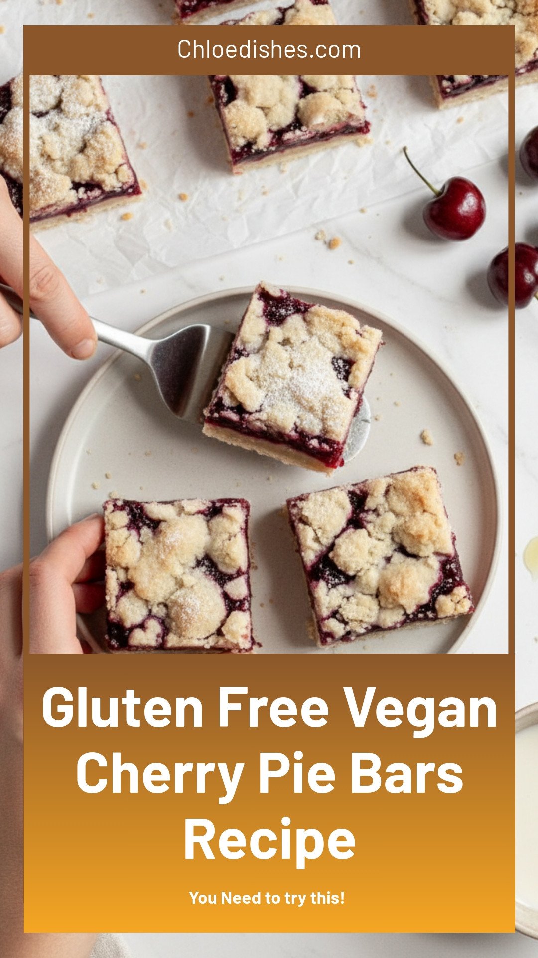 Gluten-Free Cherry Pie Bars (Vegan Option)