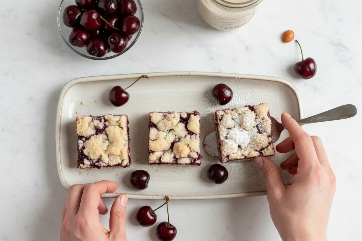 Gluten Free Vegan Cherry Pie Bars Recipe