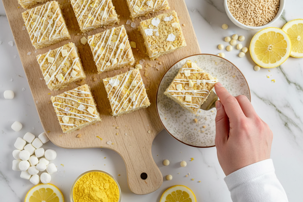 Lemon Rice Krispie Treats (Gluten-Free & Vegan): Gluten Free Vegan Lemon Rice Krispie Treats