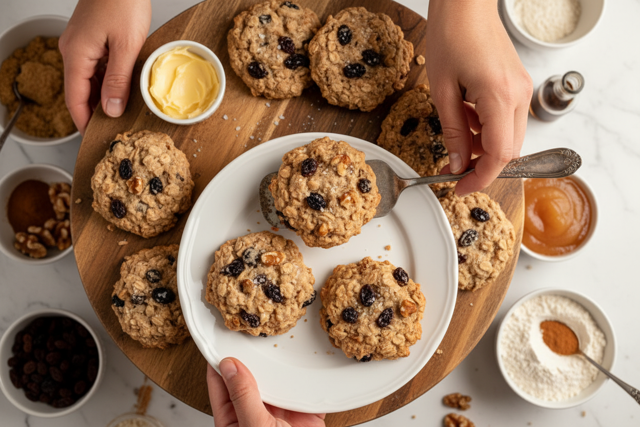 Gluten-Free Vegan Oatmeal Raisin Cookies