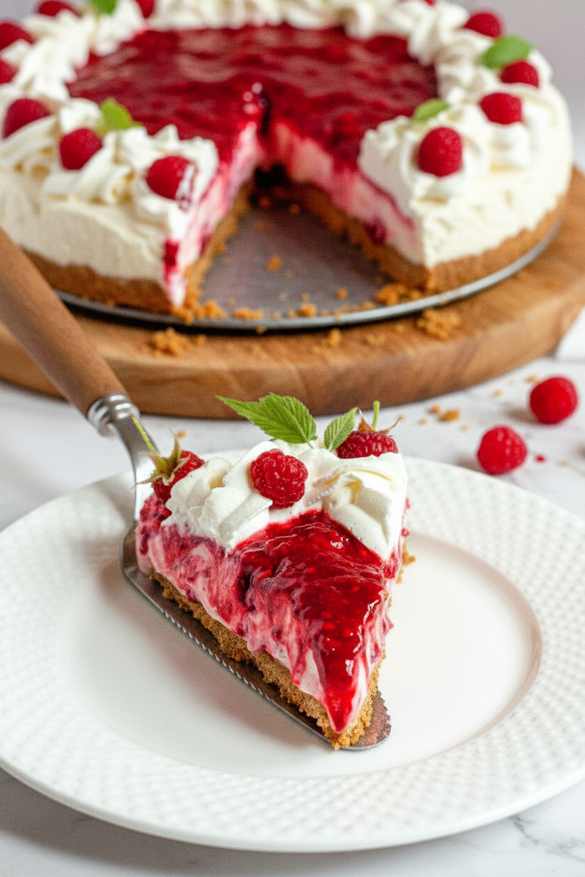 Vegan Raspberry Cheesecake (Gluten-Free)