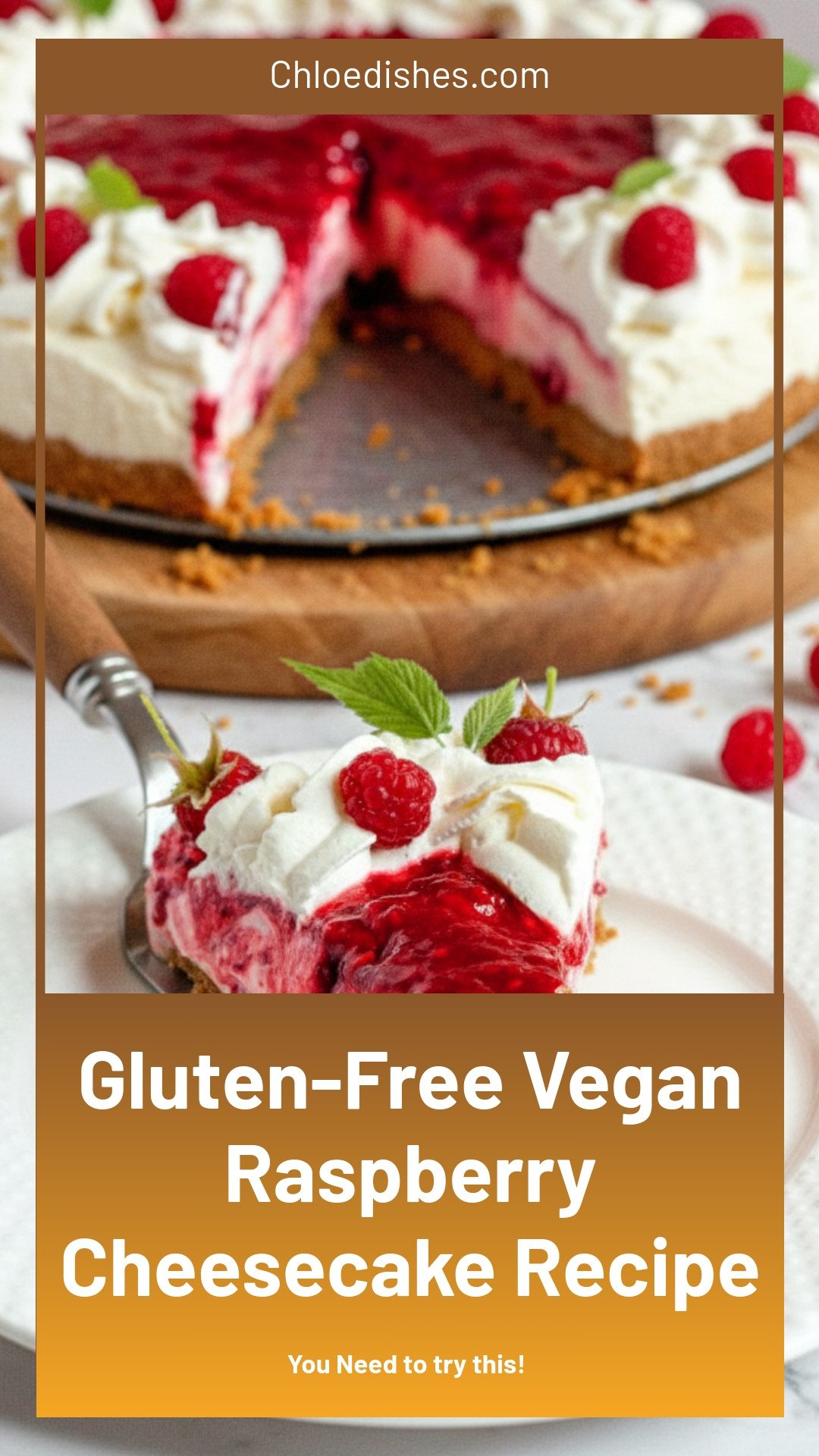 Vegan Raspberry Cheesecake (Gluten-Free)