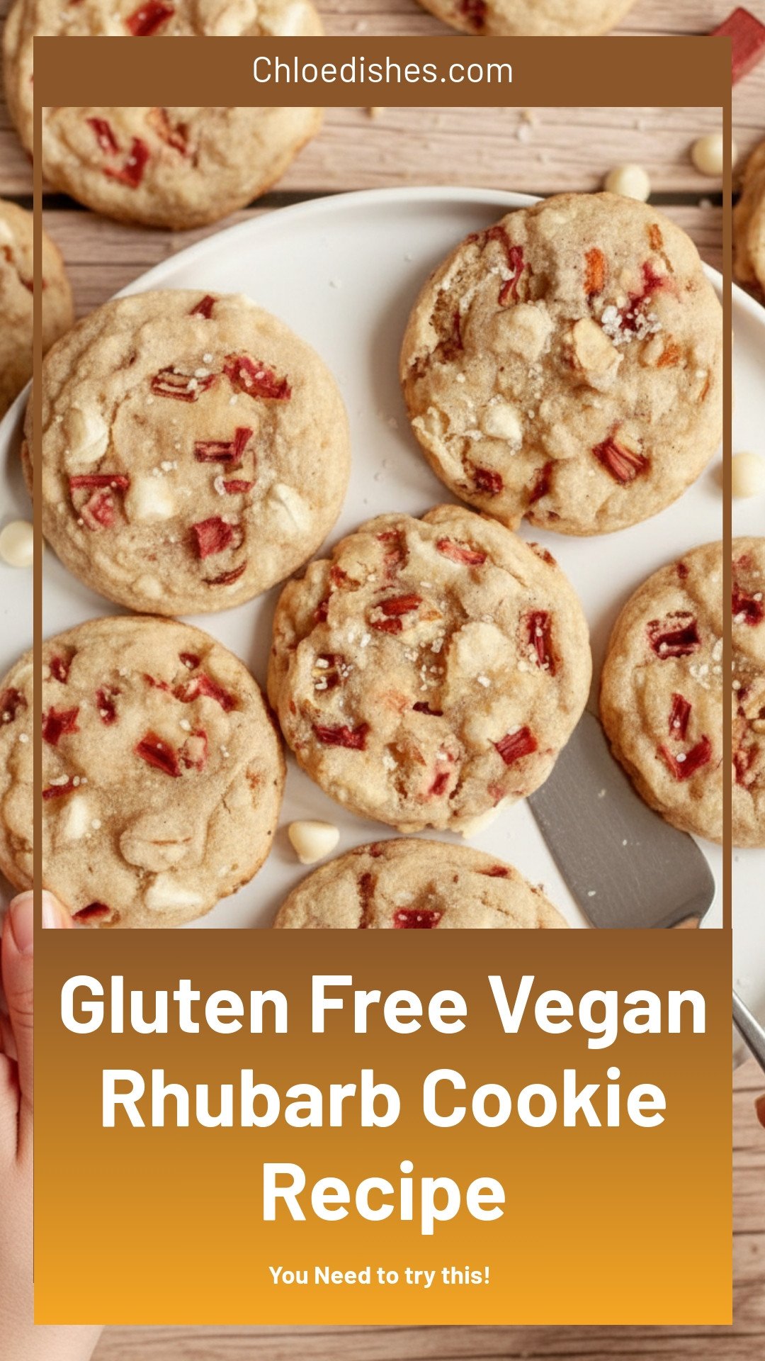 Rhubarb Cookies (Gluten-Free & Vegan Option)