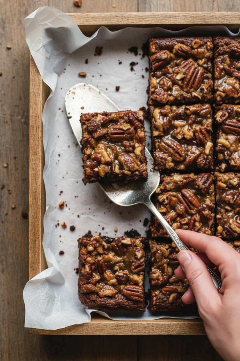 Best Gooey Pecan Pie Brownies