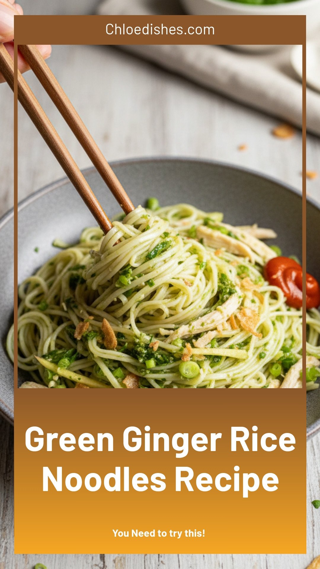 Green Ginger Rice Noodles