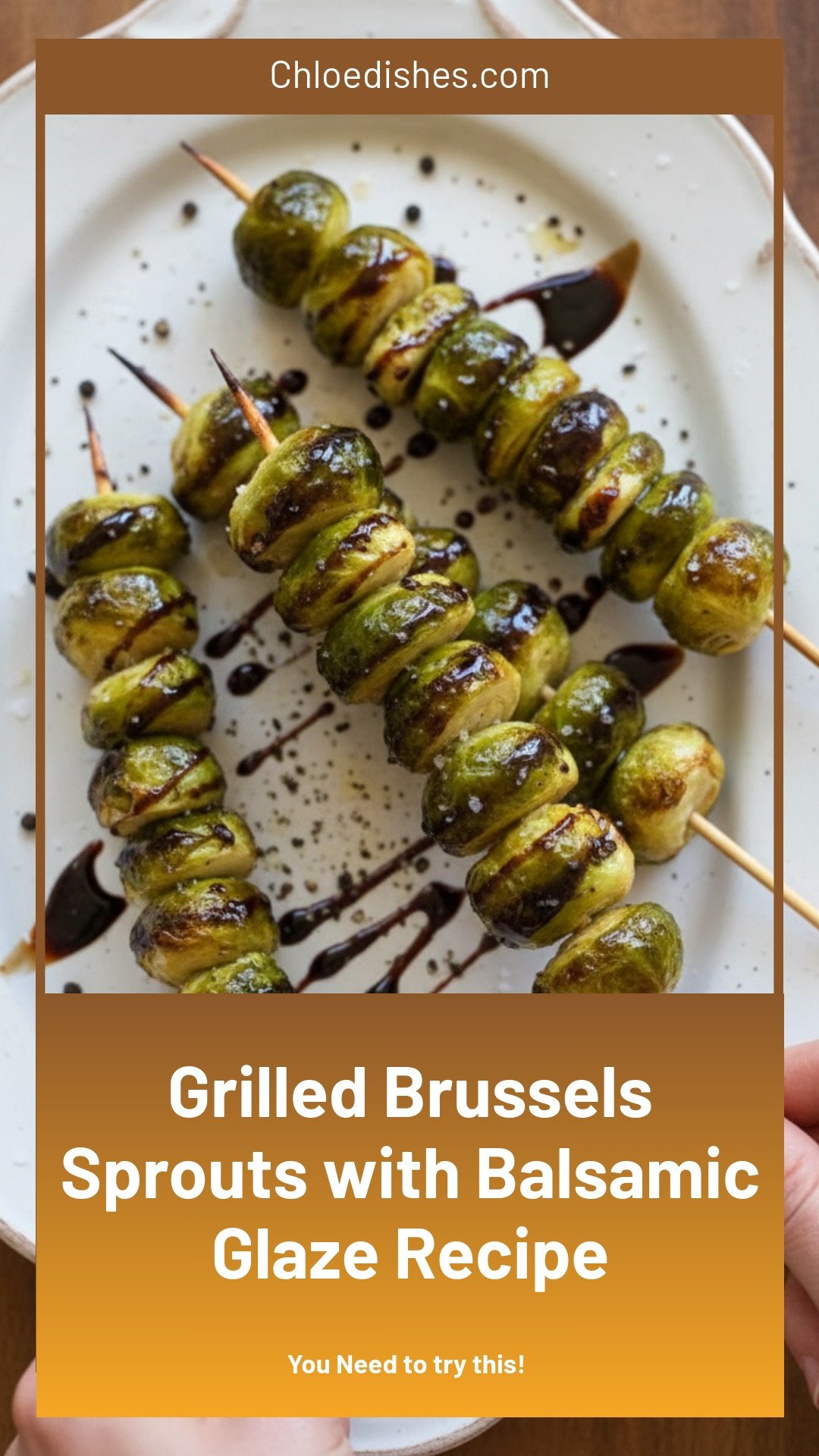 Grilled Brussels Sprouts with Balsamic Glaze