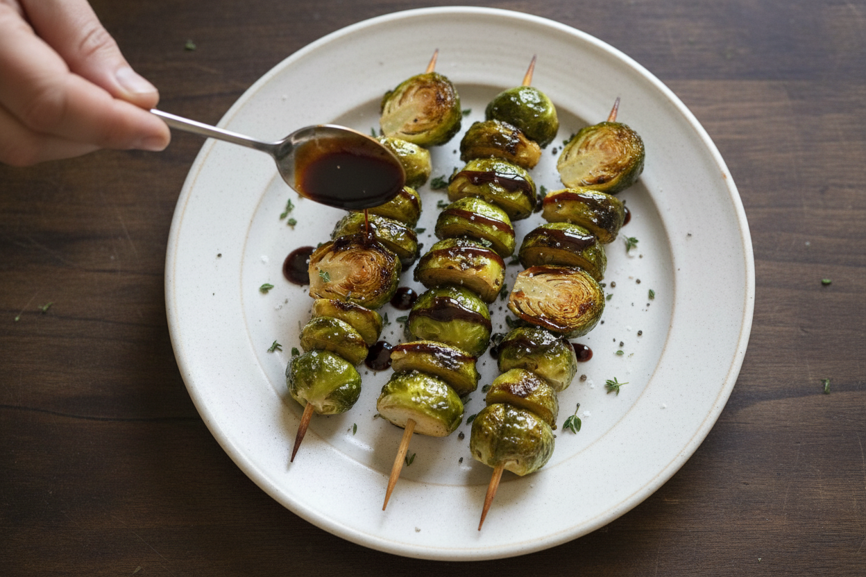 Grilled Brussels Sprouts with Balsamic Glaze Recipe