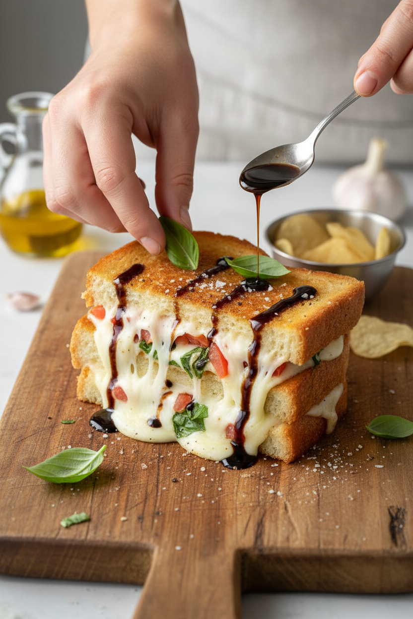 Basil-Tomato Grilled Cheese