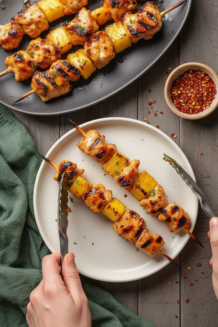 Grilled Pineapple Chicken Skewers
