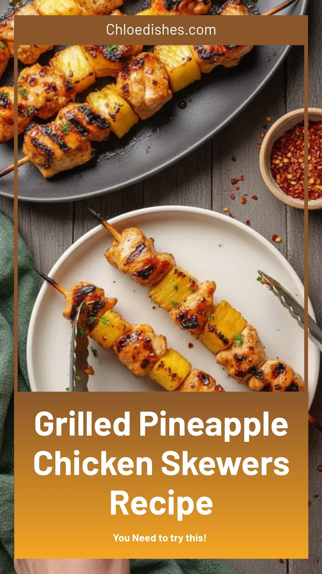 Grilled Pineapple Chicken Skewers