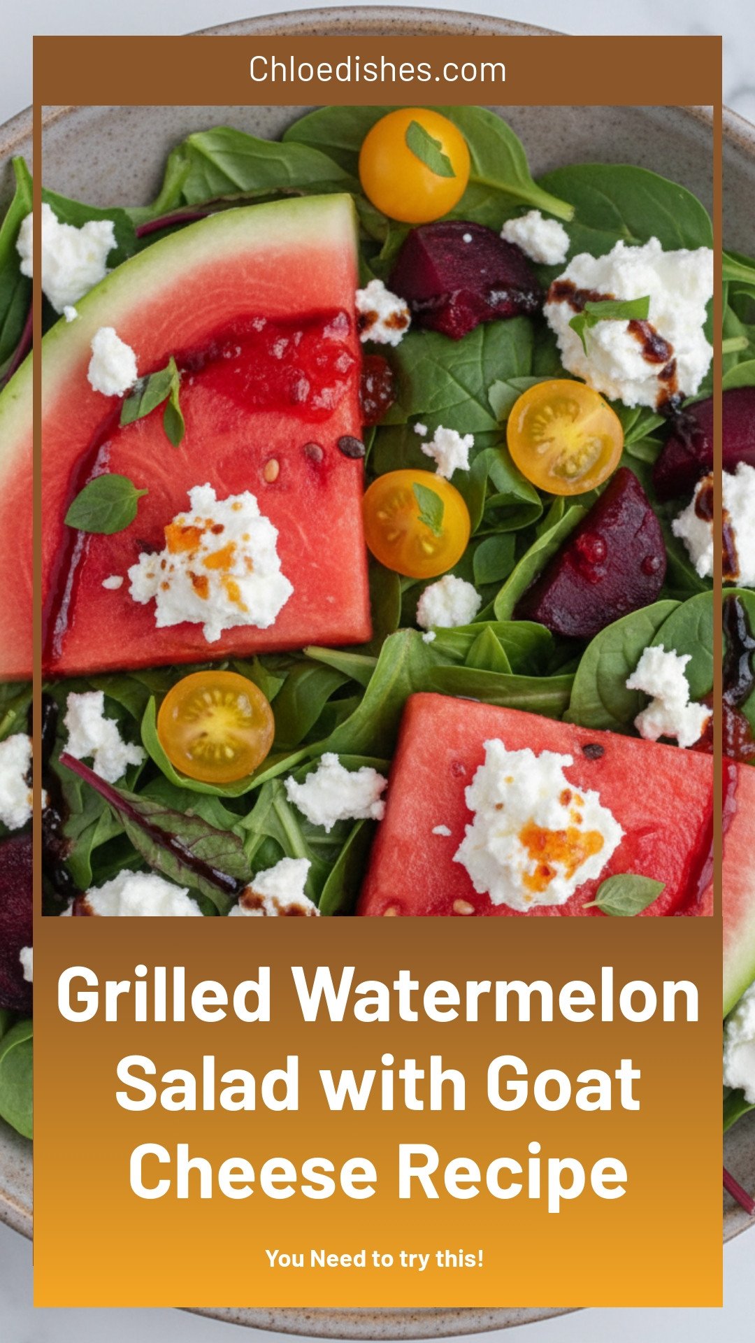 Grilled Watermelon Salad with Goat Cheese