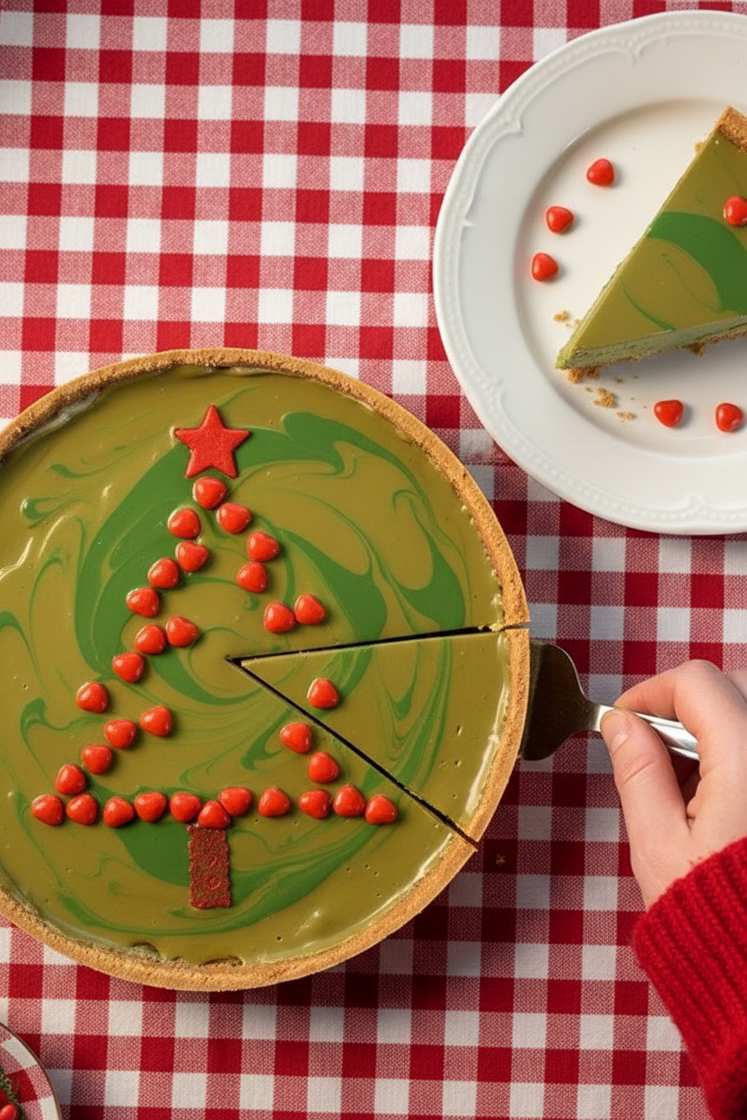 Christmas Grinch No-Bake Cheesecake