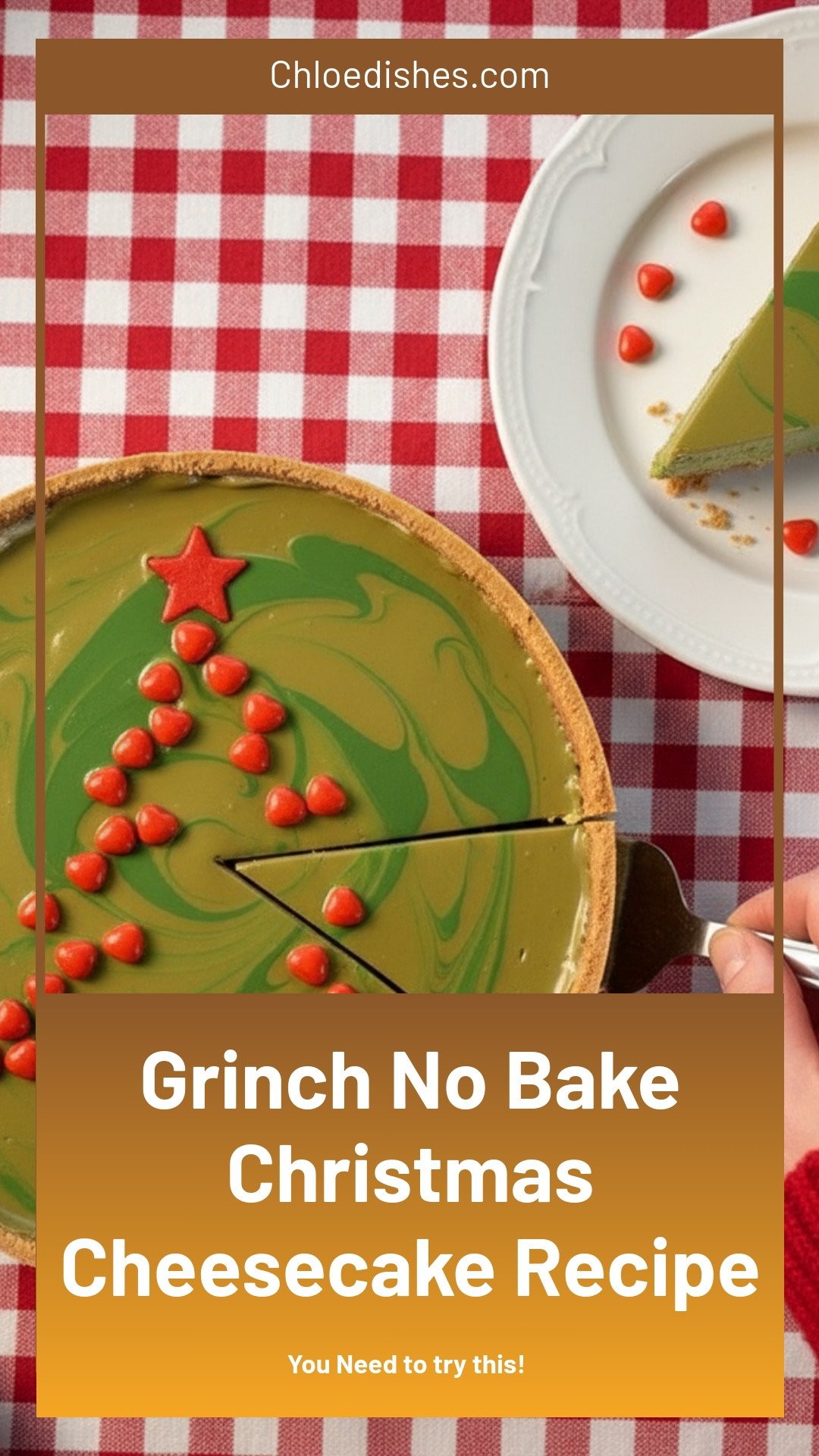 Christmas Grinch No-Bake Cheesecake