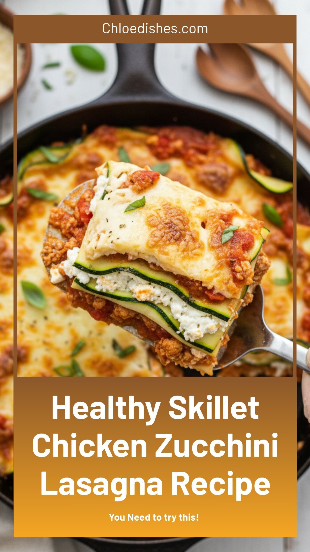 One-Skillet Healthy-ish Chicken and Zucchini Lasagna | Caroline Chambers