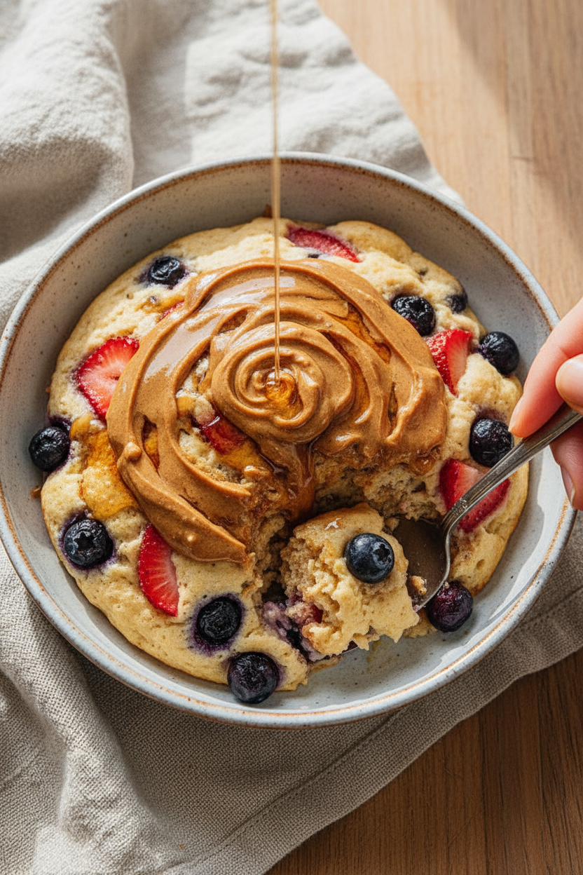 High-Protein Microwavable Pancakes