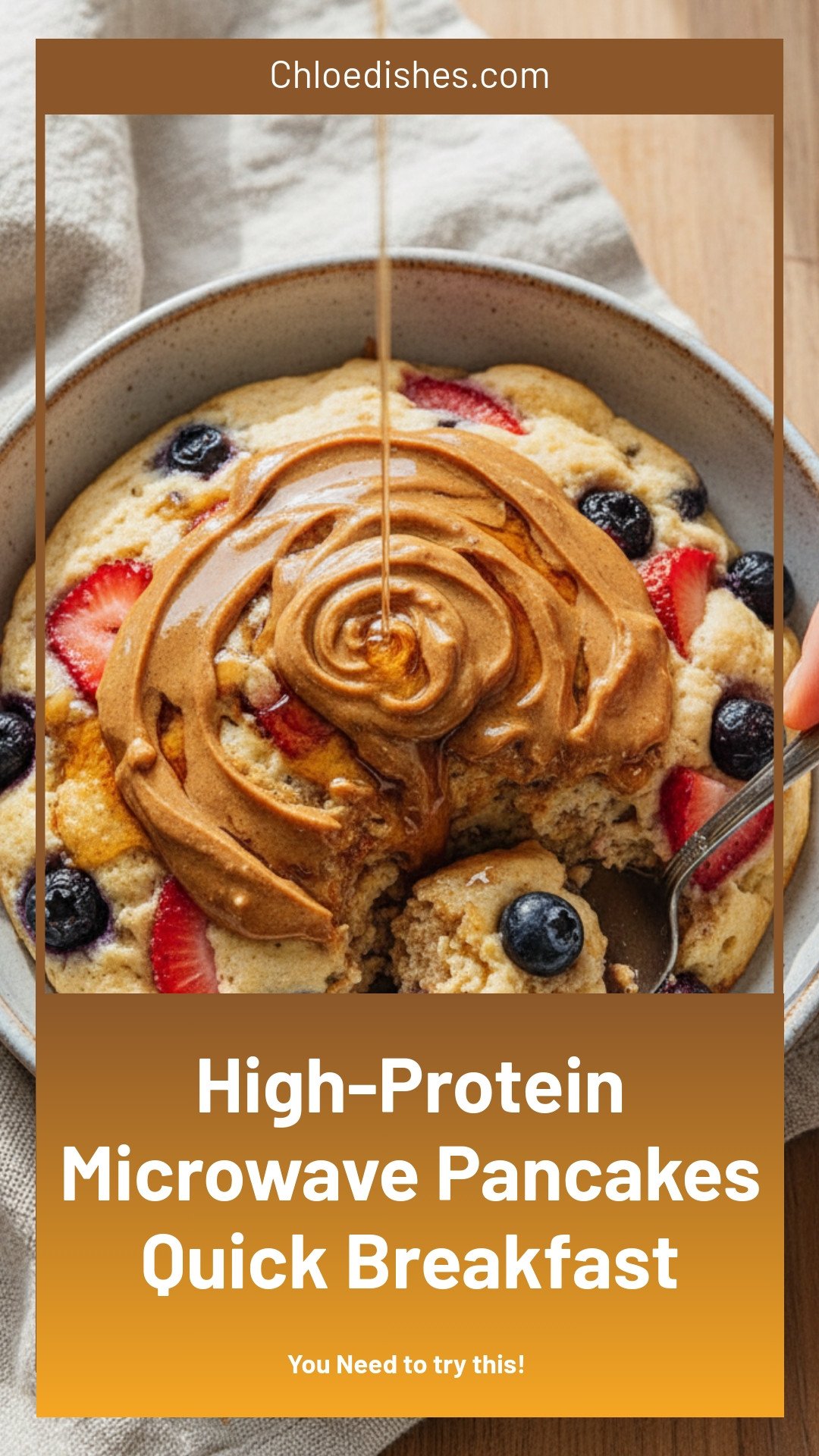High-Protein Microwavable Pancakes