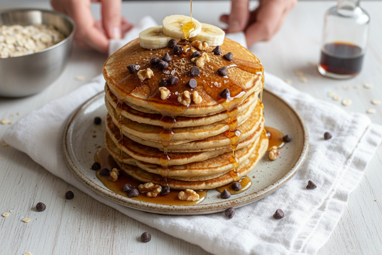 High Protein Oatmeal Pancakes Recipe