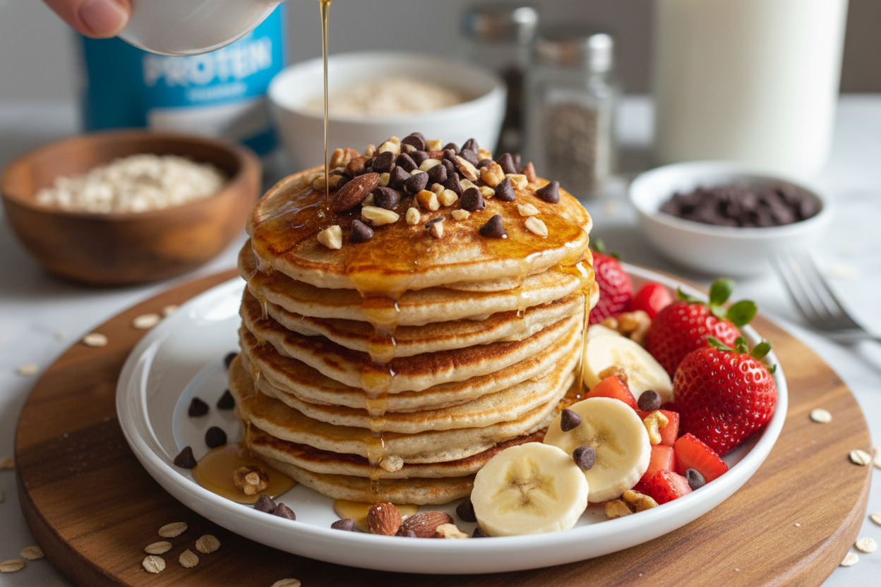 High Protein Oatmeal Pancakes Recipe