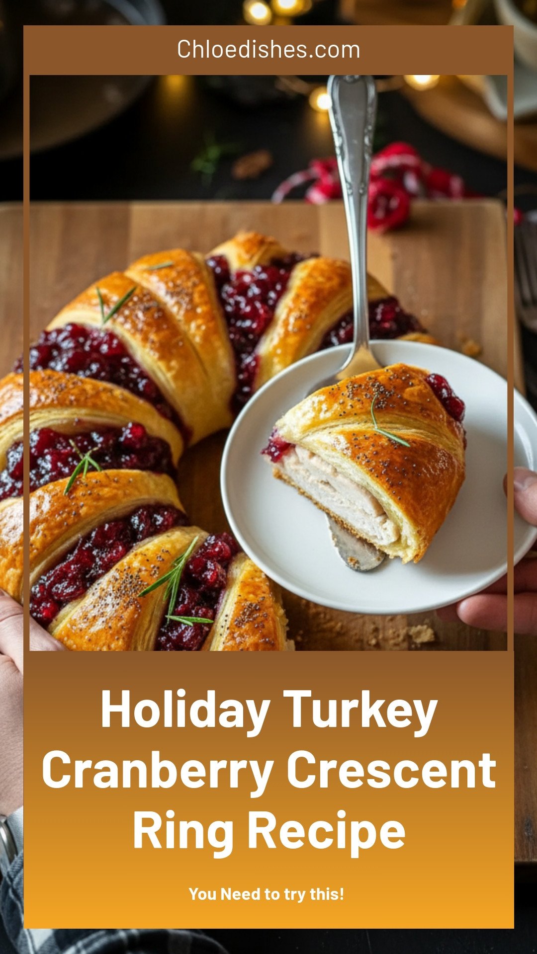 Mouthwatering Turkey and Cranberry Crescent Ring for Holidays