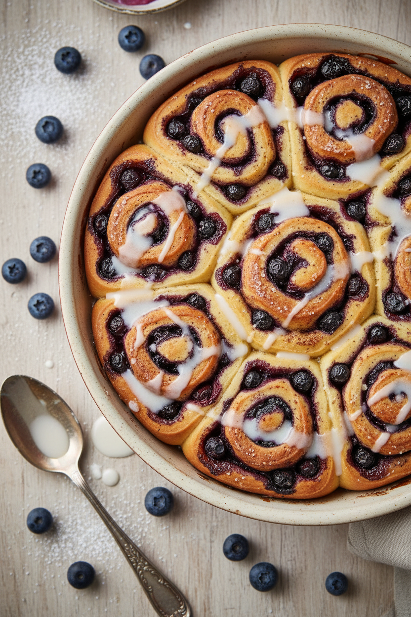 Homemade Blueberry Sweet Rolls Recipe