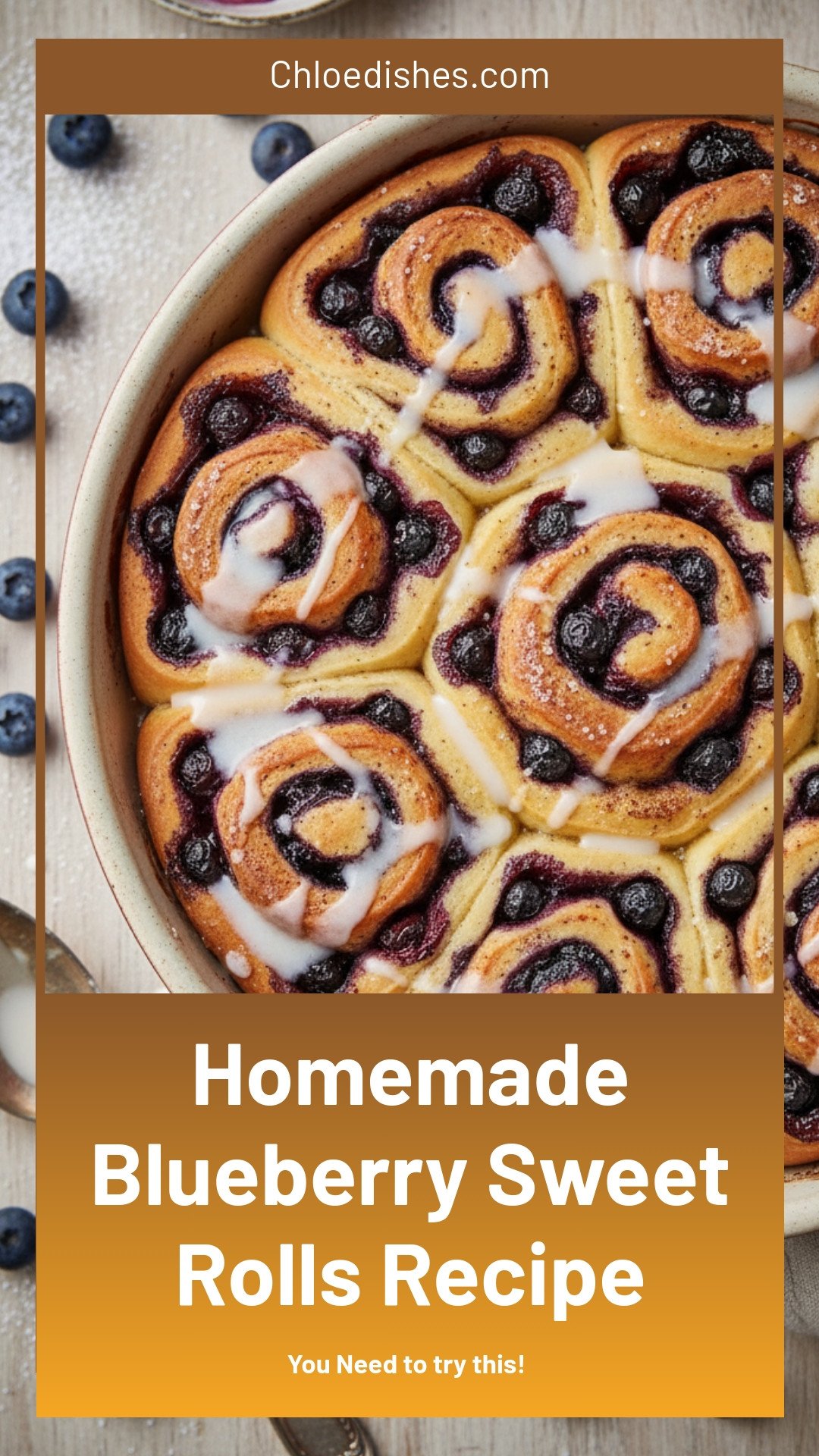 Homemade Blueberry Sweet Rolls Recipe