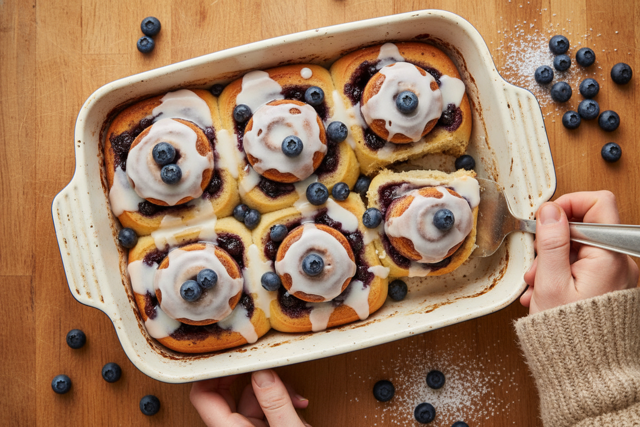 Homemade Blueberry Sweet Rolls Recipe