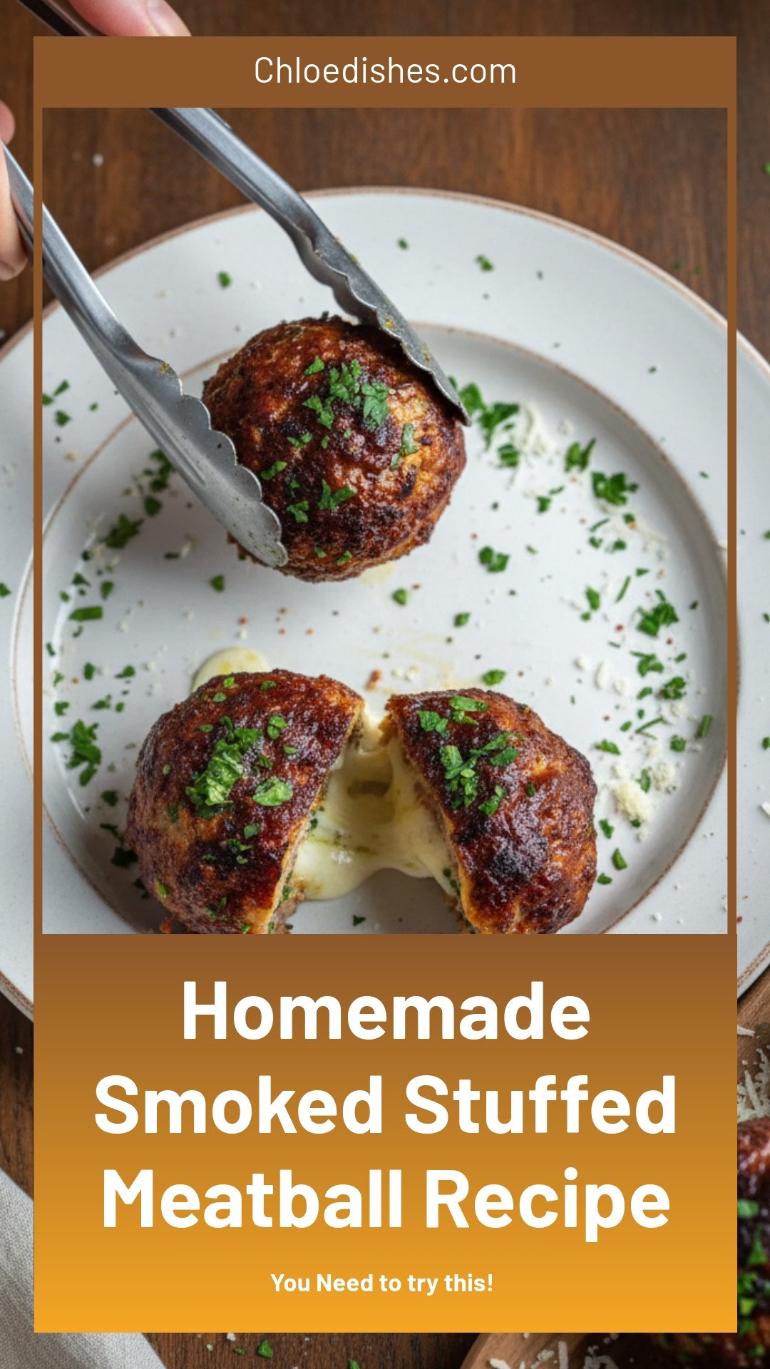 Homemade Smoked Stuffed Meatballs