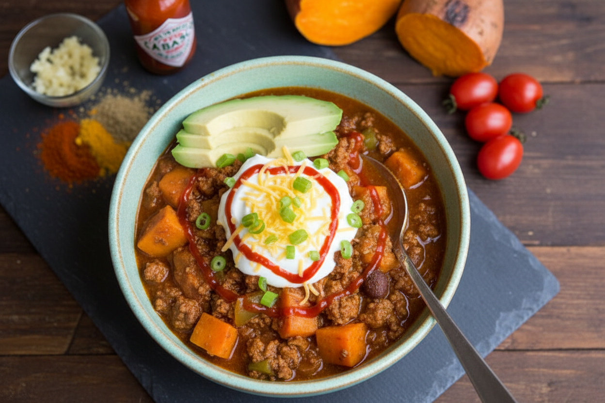 Instant Pot Bison Sweet Potato Chili Recipe