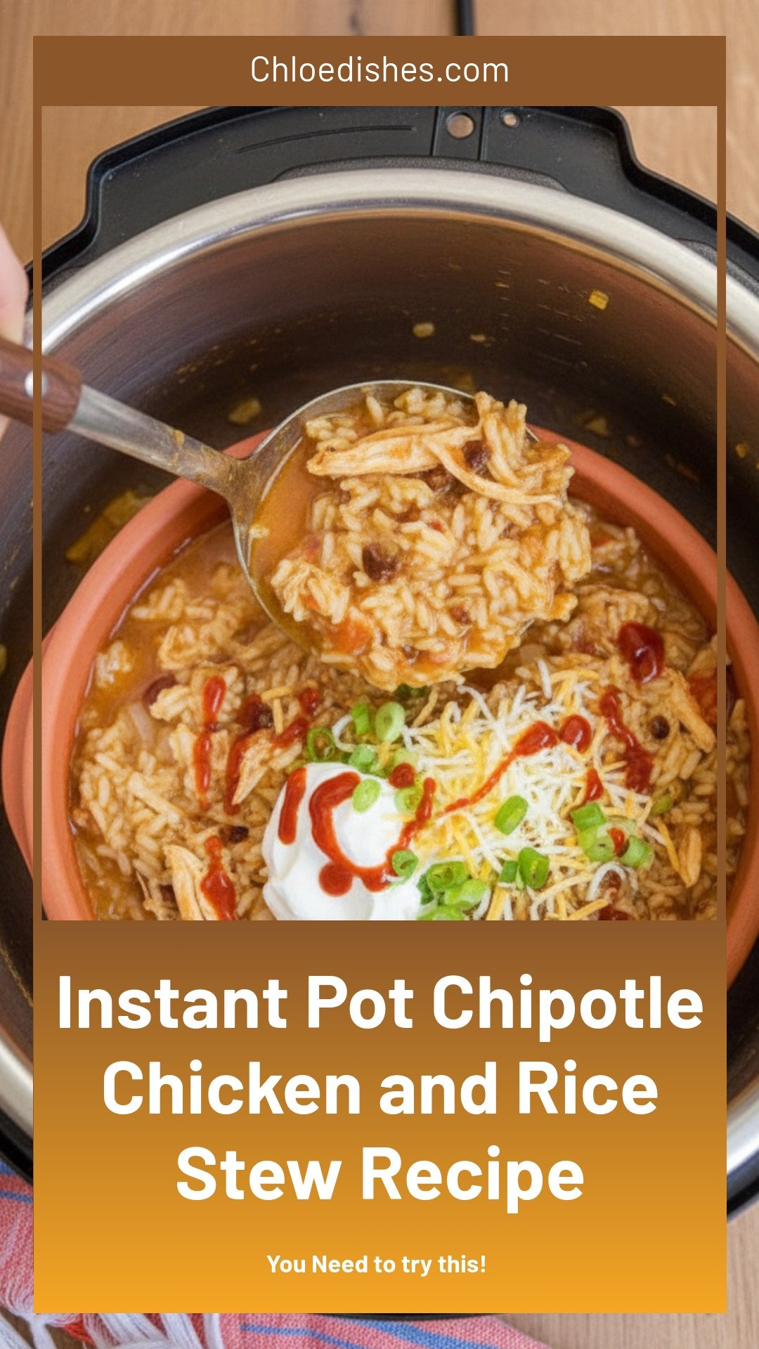 Chipotle Chicken and Rice Stew - Pressure Cooker/InstantPot/MultiPot Recipe | Caroline Chambers
