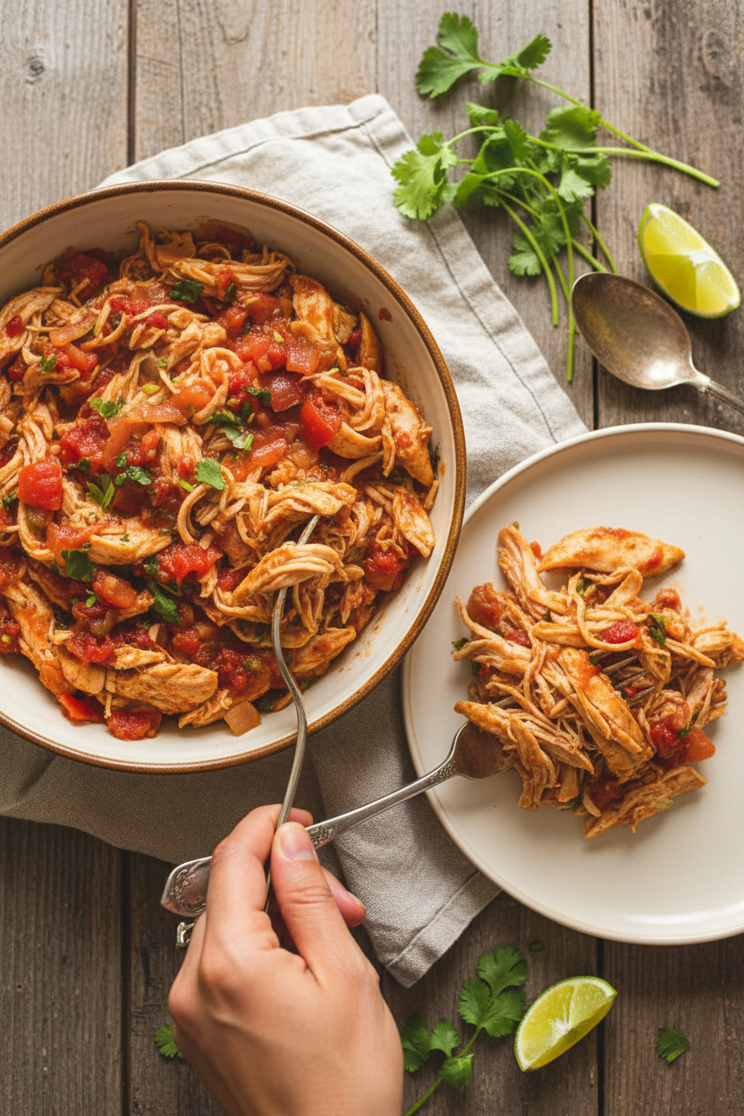 InstantPot (or Stovetop) Salsa Chicken | Caroline Chambers
