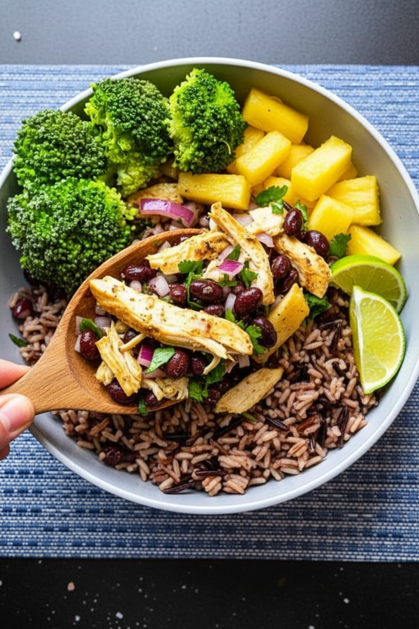 Jerk Chicken Pineapple Bowl