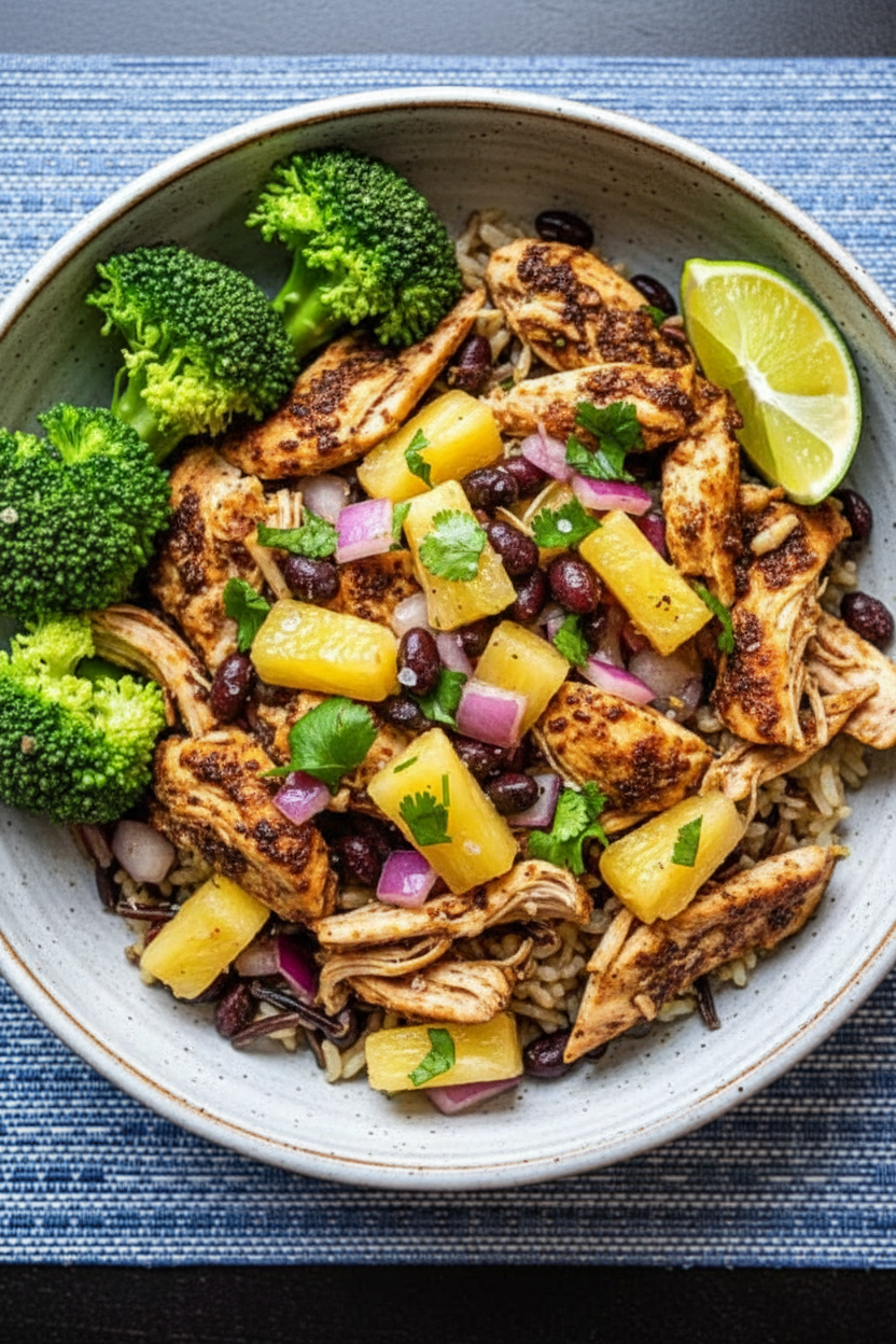 Jerk Chicken Pineapple Bowl