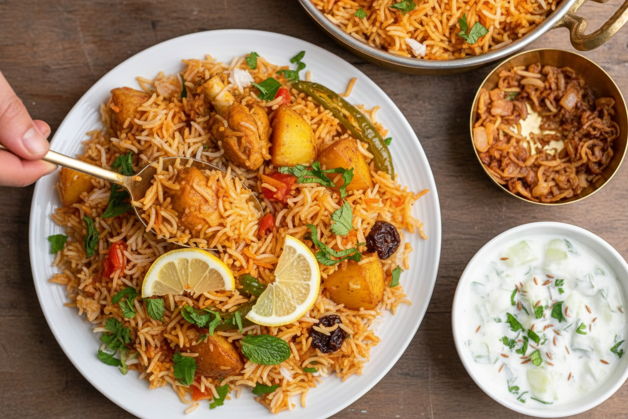 Karachi Style Chicken Biryani Recipe