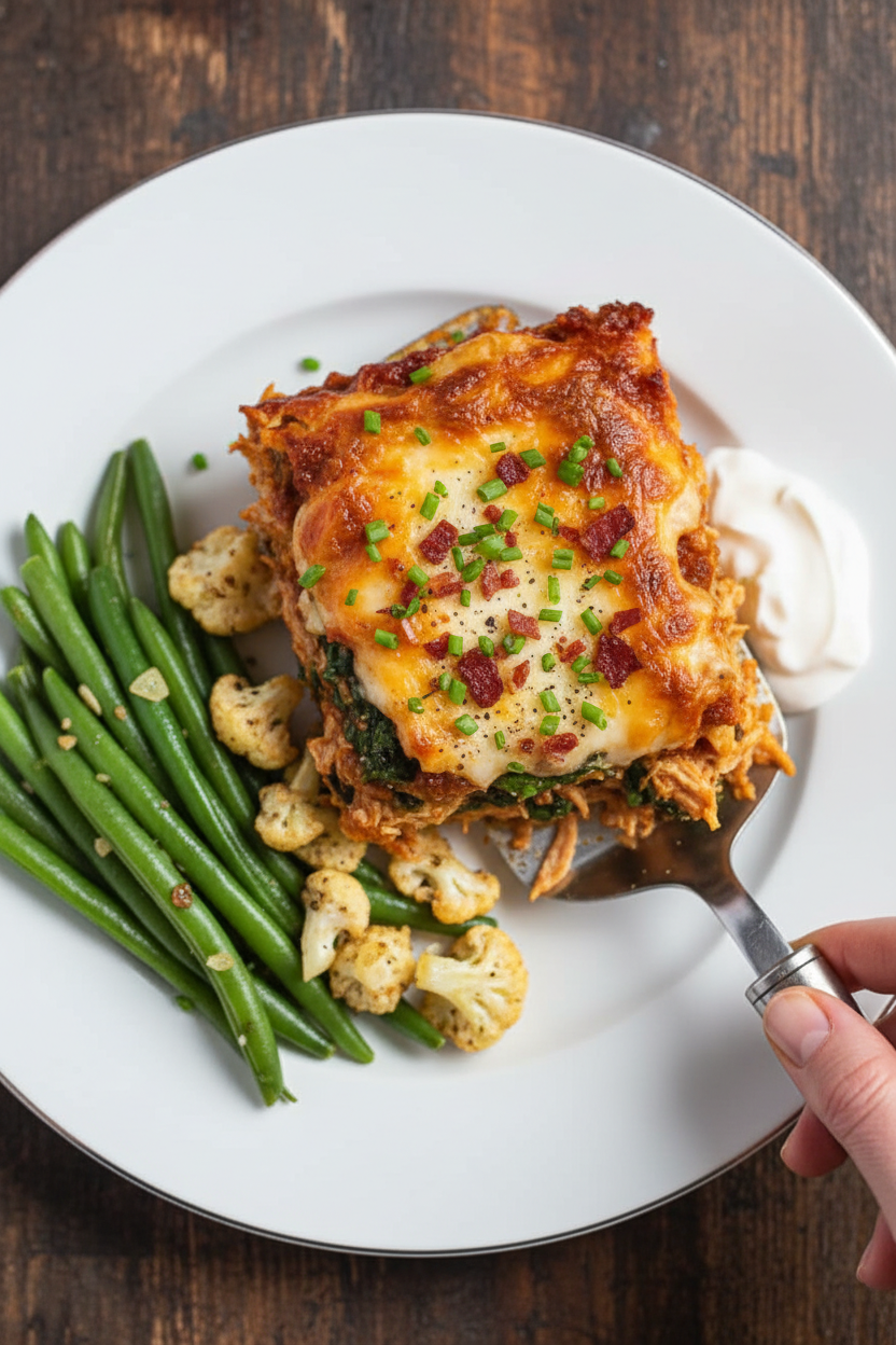 Keto BBQ Chicken Casserole