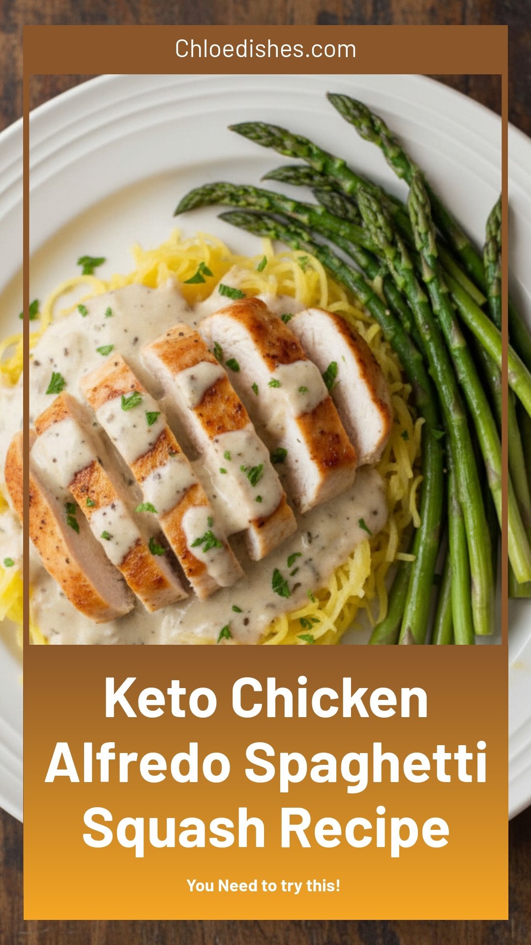 Keto Chicken Alfredo Spaghetti Squash
